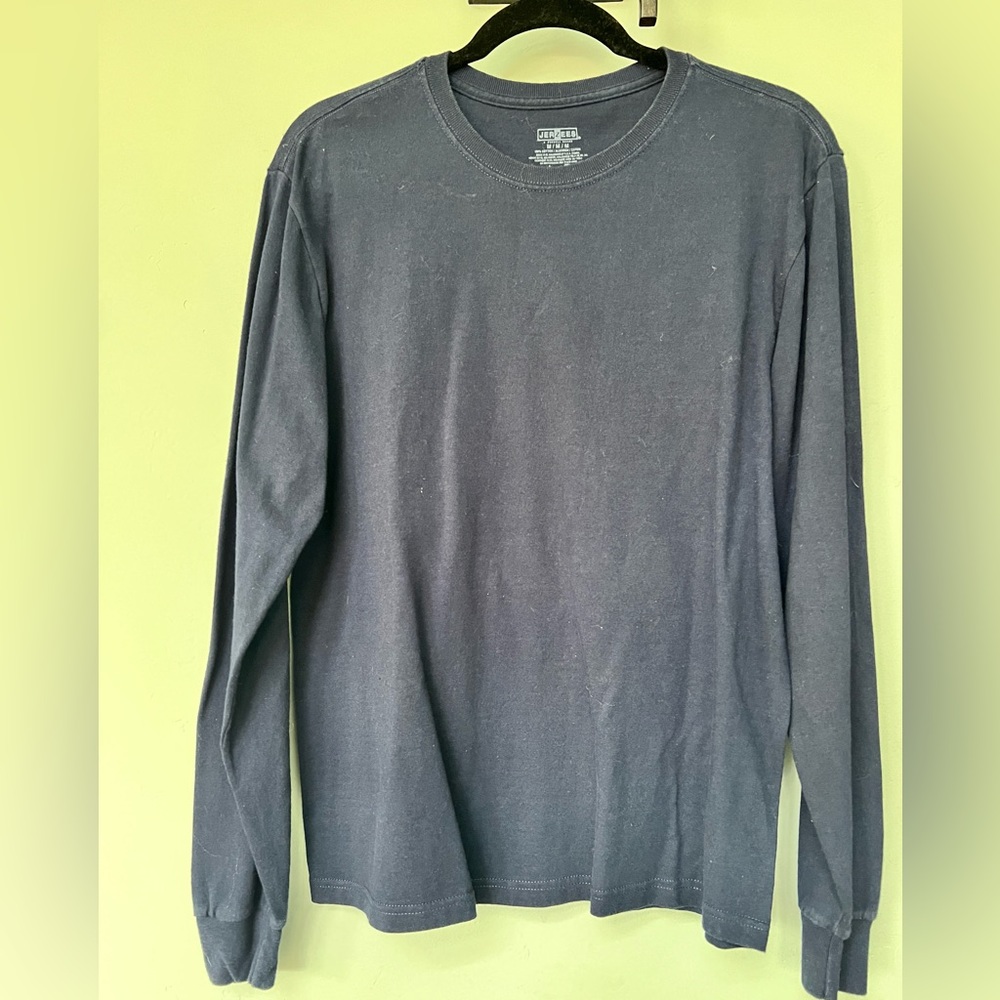 Jerzees long sleeve men’s cotton t-shirt | size M